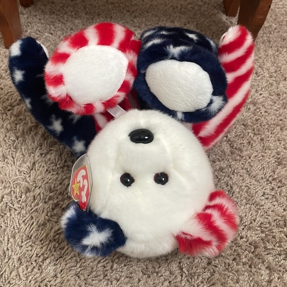 💙1999 Beanie Buddy Spangle 🇺🇸 & baby Glory 1997 - Picture 5 of 12